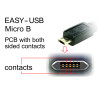 Delock Kabel EASY-USB 2.0 Typ-A Stecker - EASY-USB 2.0 Typ Micro-B Stecker gewinkelt links / rechts 5 m schwarz
