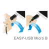 Delock Kabel EASY-USB 2.0 Typ-A Stecker - EASY-USB 2.0 Typ Micro-B Stecker gewinkelt links / rechts 5 m schwarz