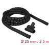 Delock Spiralschlauch mit Einziehwerkzeug 2,5 m x 25 mm schwarz