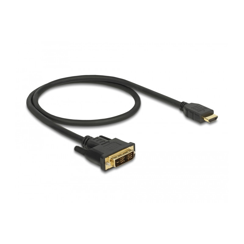 Delock HDMI zu DVI 18+1 Kabel bidirektional 0,5 m