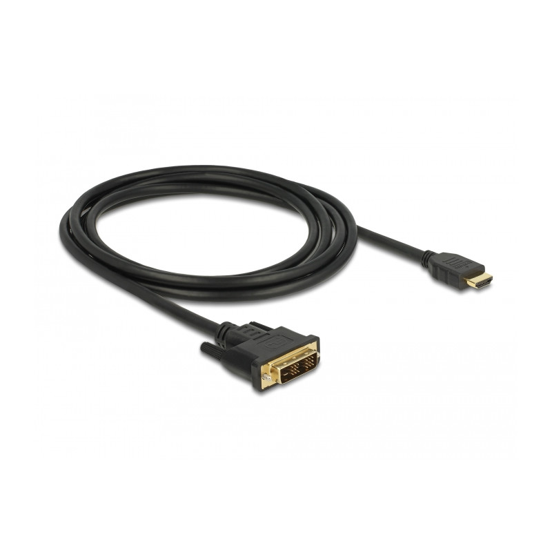 Delock HDMI zu DVI 18+1 Kabel bidirektional 2 m