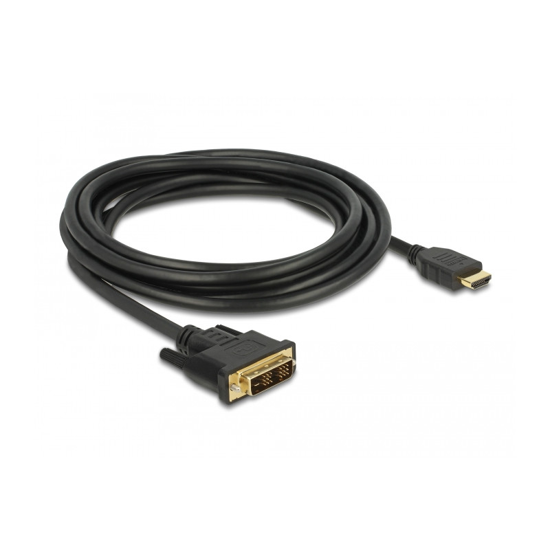 Delock HDMI zu DVI 18+1 Kabel bidirektional 3 m