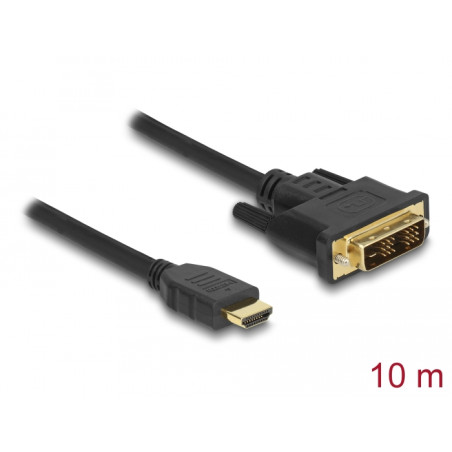 Delock HDMI zu DVI 18+1 Kabel bidirektional 10 m