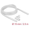 Delock Spiralschlauch mit Einziehwerkzeug 2,5 m x 15 mm weiß
