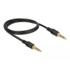 Delock Klinkenkabel 3,5 mm 4 Pin Stecker zu Stecker 1 m schwarz