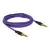 Delock Klinkenkabel 3,5 mm 4 Pin Stecker zu Stecker 2 m violett