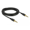 Delock Klinkenkabel 3,5 mm 4 Pin Stecker zu Stecker 3 m schwarz