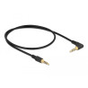 Delock Klinkenkabel 3,5 mm 4 Pin Stecker - Stecker gewinkelt 0,5 m schwarz