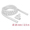 Delock Spiralschlauch mit Einziehwerkzeug 2,5 m x 25 mm weiß