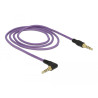 Delock Klinkenkabel 3,5 mm 4 Pin Stecker - Stecker gewinkelt 1 m violett