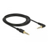 Delock Klinkenkabel 3,5 mm 4 Pin Stecker - Stecker gewinkelt 2 m schwarz