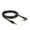 Delock Klinkenkabel 3,5 mm 4 Pin Stecker - Stecker gewinkelt 3 m schwarz