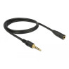 Delock Klinkenverlängerungskabel 3,5 mm 4 Pin Stecker zu Buchse 1 m schwarz