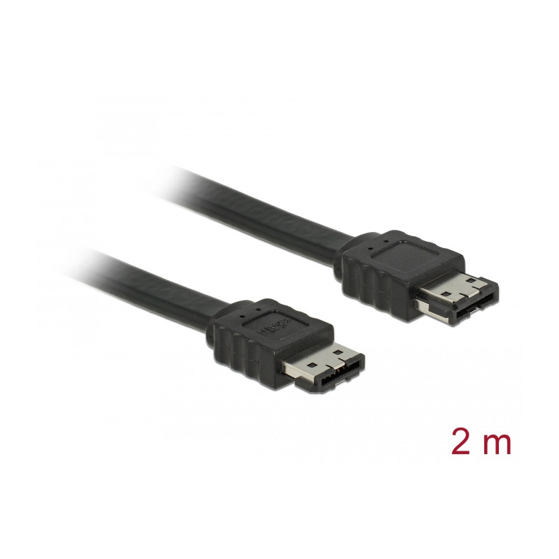 Delock Kabel eSATA 3 Gb/s Buchse - eSATA Buchse 2 m schwarz