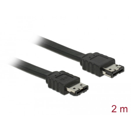 Delock Kabel eSATA 3 Gb/s Buchse - eSATA Buchse 2 m schwarz