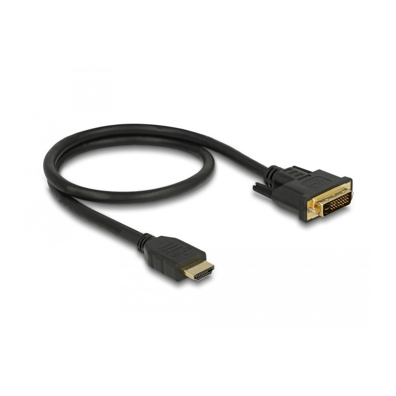 Delock HDMI zu DVI 24+1 Kabel bidirektional 0,5 m