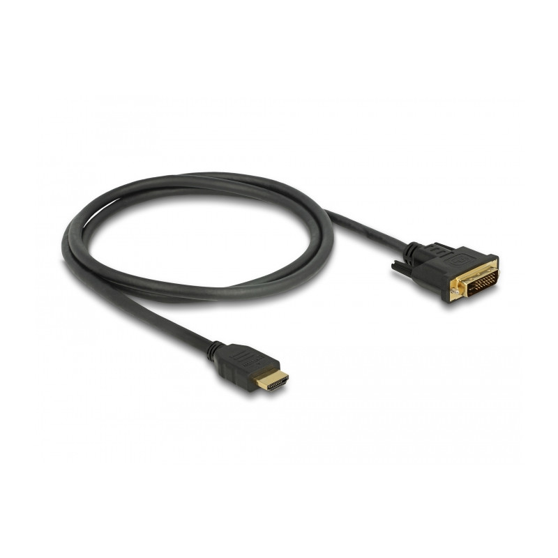 Delock HDMI zu DVI 24+1 Kabel bidirektional 1 m
