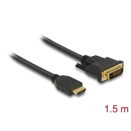 Delock HDMI zu DVI 24+1 Kabel bidirektional 1,5 m