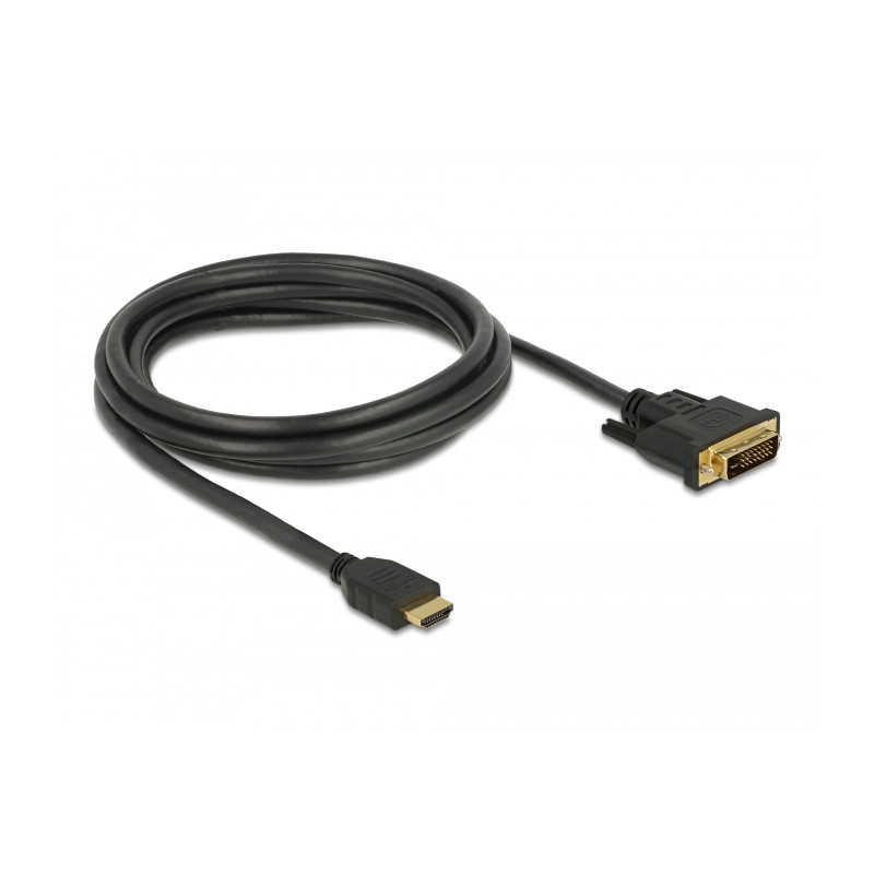 Delock HDMI zu DVI 24+1 Kabel bidirektional 2 m