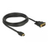 Delock HDMI zu DVI 24+1 Kabel bidirektional 2 m