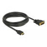 Delock HDMI zu DVI 24+1 Kabel bidirektional 3 m