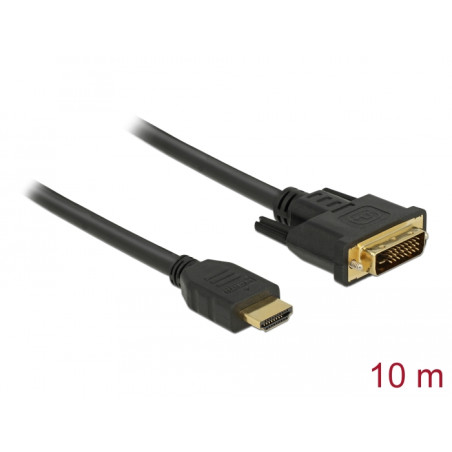 Delock HDMI zu DVI 24+1 Kabel bidirektional 10 m