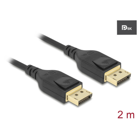 Delock DisplayPort Kabel 8K 60 Hz 2 m DP 8K zertifiziert