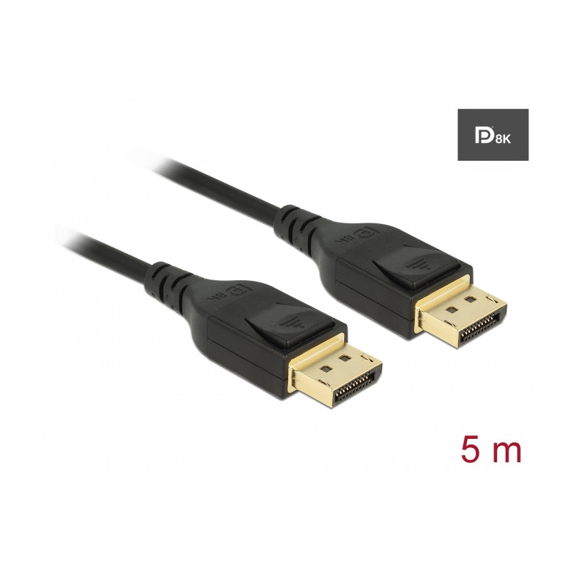 Delock DisplayPort Kabel 8K 60 Hz 5 m DP 8K zertifiziert