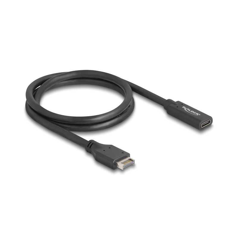 Delock USB 10 Gbps Kabel Typ-E Key A 20 Pin Stecker zu USB Type-C™ Buchse 70 cm