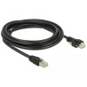 Delock GigE Kamera Kabel RJ45 Stecker zu RJ45 Stecker mit Schrauben Cat.6 S/FTP 3 m