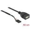 Delock Kabel USB 2.0 Pfostenbuchse zu 1 x USB 2.0 Typ-A Buchse 60 cm