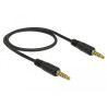Delock Klinkenkabel 3,5 mm 5 Pin Stecker zu Stecker 0,5 m schwarz