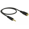 Delock Verlängerungskabel Klinke 3,5 mm 5 Pin Stecker zu Buchse 0,5 m schwarz
