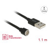 Delock Magnetisches USB Daten- und Ladekabel schwarz 1,1 m