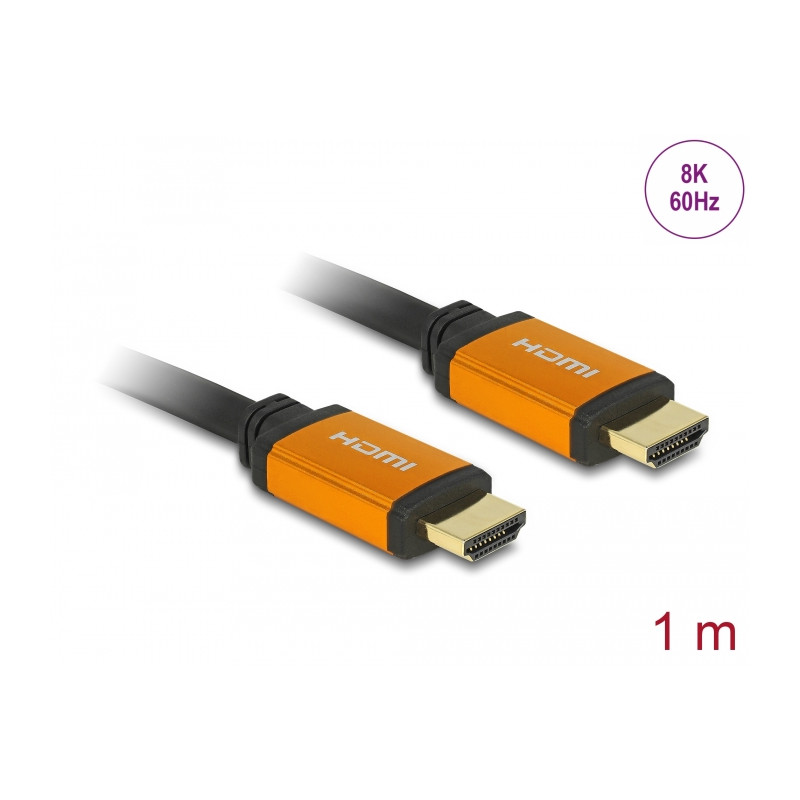 Delock High Speed HDMI Kabel 48 Gbps 8K 60 Hz 1 m
