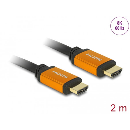 Delock High Speed HDMI Kabel 48 Gbps 8K 60 Hz 2 m