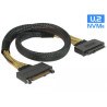 Delock Verlängerungskabel U.2 SFF-8639 Stecker - U.2 SFF-8639 Buchse 0,5 m