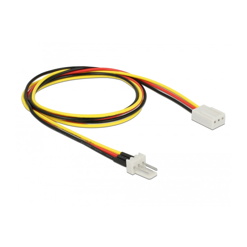 Delock Lüfter Stromkabel 3 Pin Stecker zu 3 Pin Buchse 60 cm