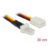 Delock Lüfter Stromkabel 3 Pin Stecker zu 3 Pin Buchse 30 cm