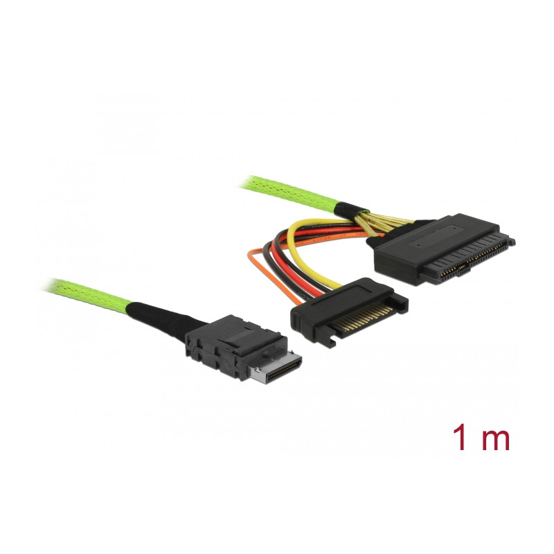 Delock Kabel OCuLink PCIe SFF-8611 zu U.2 SFF-8639 1 m