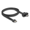 Delock USB 10 Gbps Flachbandkabel Typ-E Key A 20 Pin Stecker zu USB Type-C™ Buchse zum Einbau 75 cm