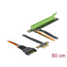 Delock Riser Karte PCI Express x1 zu x16 mit flexiblem Kabel 80 cm