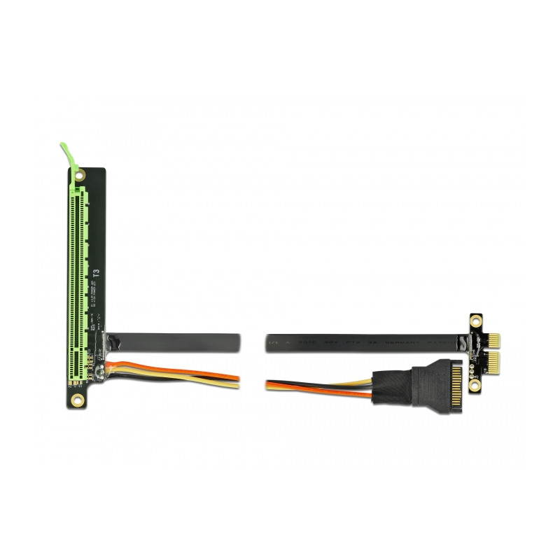Delock Riser Karte PCI Express x1 zu x16 mit flexiblem Kabel 80 cm