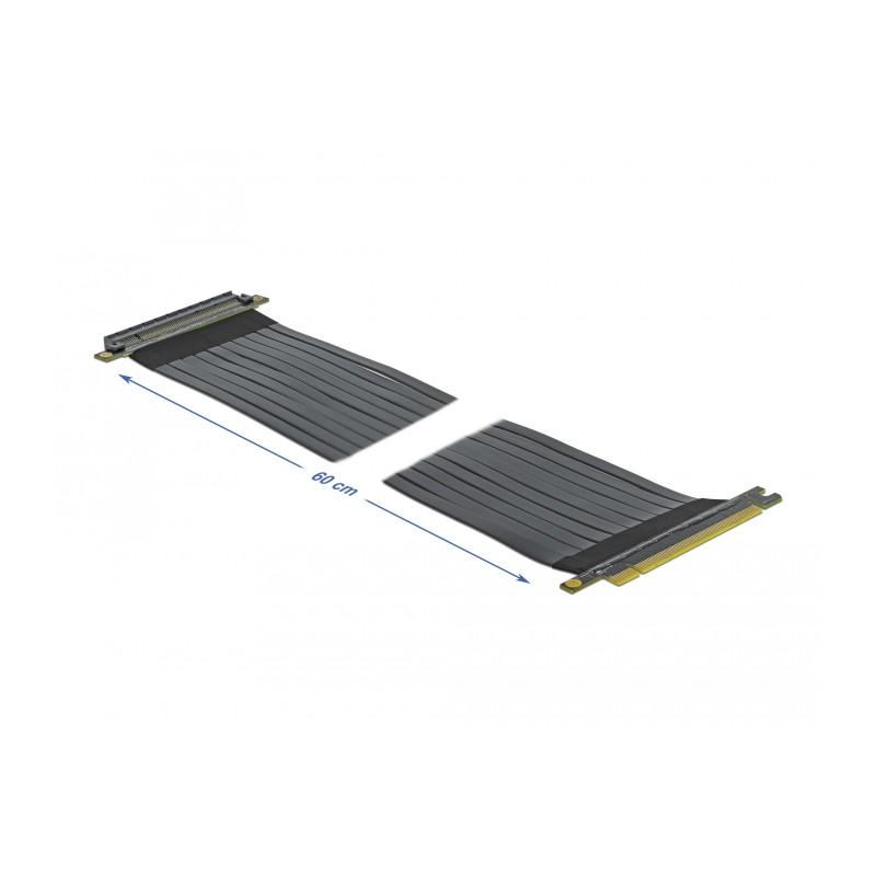 Delock Riser Karte PCI Express x16 zu x16 mit flexiblem Kabel 60 cm