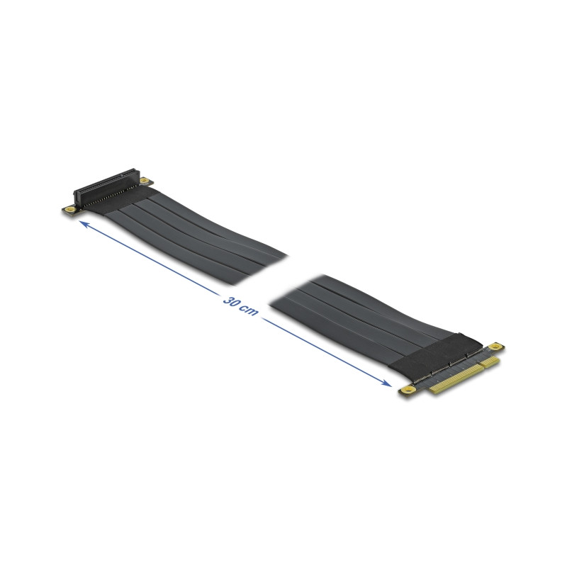 Delock Riser Karte PCI Express x8 zu x8 mit flexiblem Kabel 30 cm