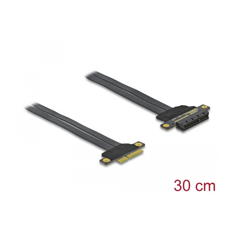 Delock Riser Karte PCI Express x4 zu x4 mit flexiblem Kabel 30 cm