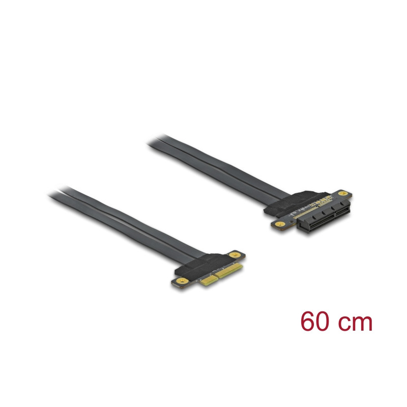 Delock Riser Karte PCI Express x4 zu x4 mit flexiblem Kabel 60 cm