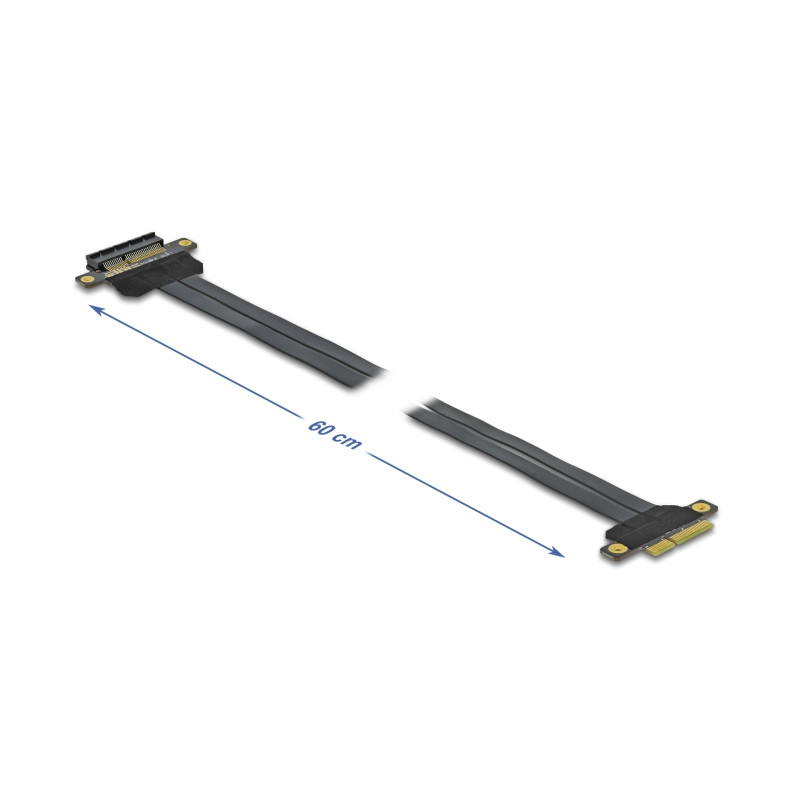 Delock Riser Karte PCI Express x4 zu x4 mit flexiblem Kabel 60 cm