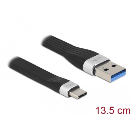 Delock USB 5 Gbps FPC Flachbandkabel USB Typ-A zu USB Type-C™ 13,5 cm PD 3 A