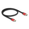 Delock Ultra High Speed HDMI Kabel 48 Gbps 8K 60 Hz rot 0,5 m zertifiziert